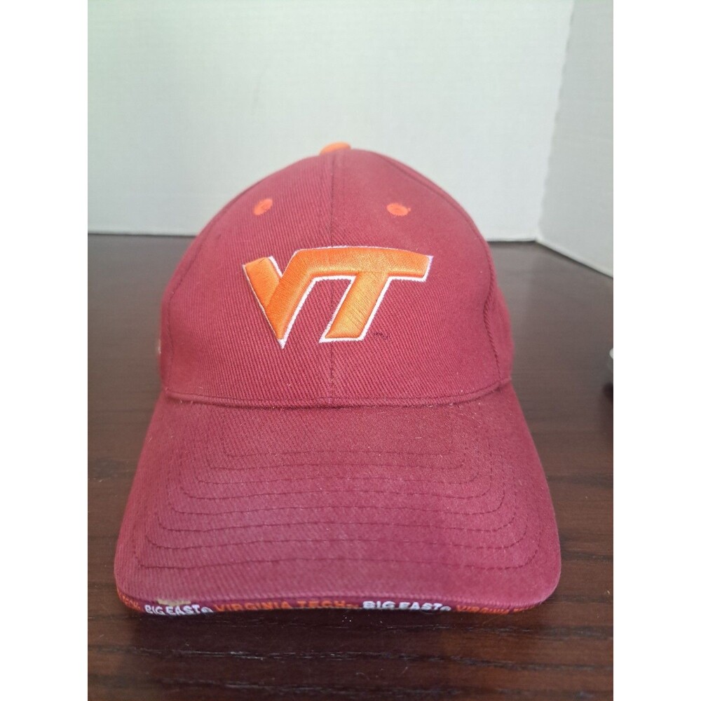 Virginia Tech Hoki Big East Conference Maroon With Orange Embroidered Letters...